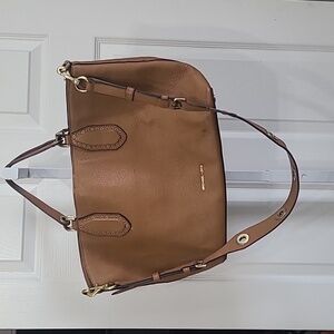 Michael Kors All Seasons‎ Large Tan Leather Shoulder Bag Purse Adjustable Strap